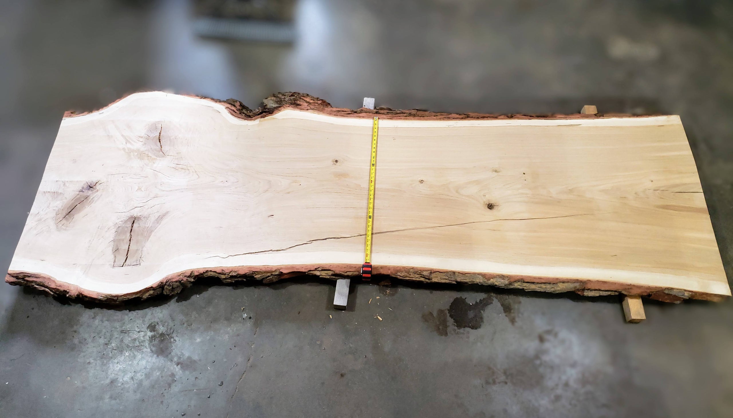 Live Edge Slab - White Oak 76 x 24 x 2-1/2 (#394)